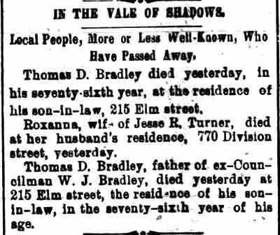 Camden Daily Courier, January 31, 1896 — In the Vale of Shadows