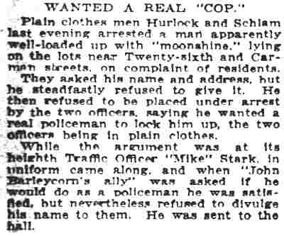 Camden police officers in newspaper, May 7, 1923