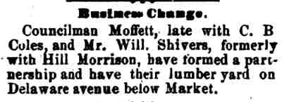 Shivers & Moffett — C.B. Coles — William M. Shivers — Hill Morrison — Henry C. Moffett