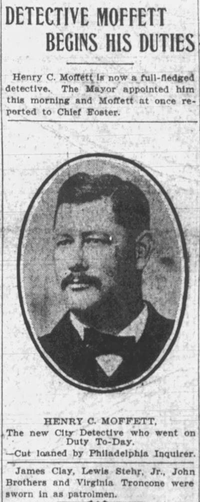 Camden Post-Telegram, July 1, 1905 — police promotions clipping, part 1