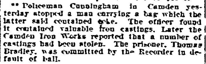 Philadelphia Inquirer January 21, 1905 — Camden News Notes