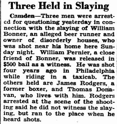 Three Held in Slaying — Bridgewater Courier-News, November 24, 1931