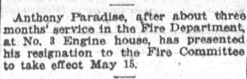 Fire Department resignations article