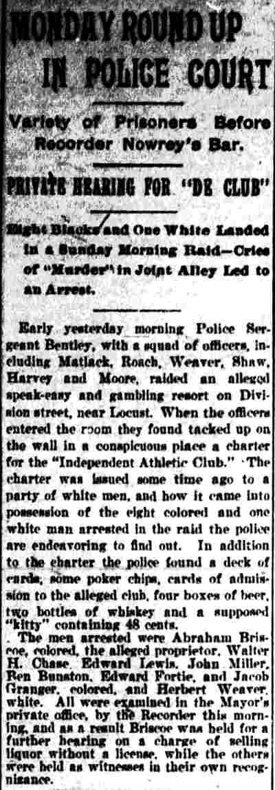 Camden Daily Telegram, October 31, 1898 — Monday Round Up in Police Court (part 1)