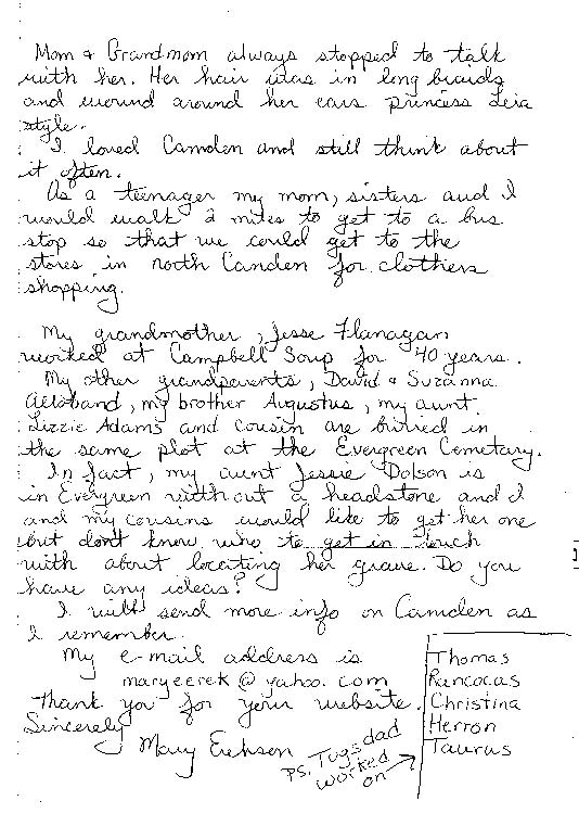 Letter from Mary Allaband Erekson, July 2007 — page 4