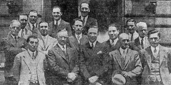Camden Courier-Post, June 16, 1933 — merchant leaders at Co-operation Days sale