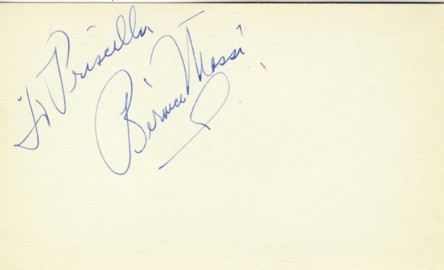 Signed photograph of Bernice Massi from 1962