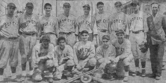 Popeye club, City League Champs of the American Division, Camden Courier-Post 1930s