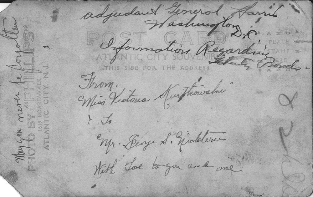 Reverse of Victoria Nicktern portrait, with inscription mentioning Liberty Bonds