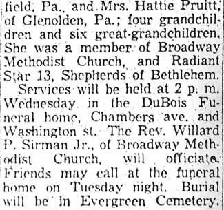Camden Courier-Post obituary for Mrs. Amelia H. Sheldon, December 2, 1957, part two