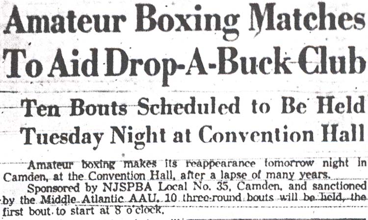 Amateur Boxing Matches To Aid Drop-A-Buck Club, December 16, 1957 (part 1)