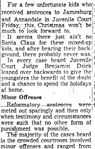 Camden Courier-Post, December 7, 1957, clipping part 2