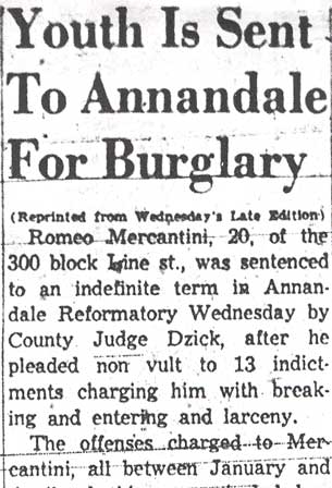 Camden Courier-Post, December 12, 1957, clipping part 1