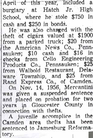 Camden Courier-Post, December 12, 1957, clipping part 2
