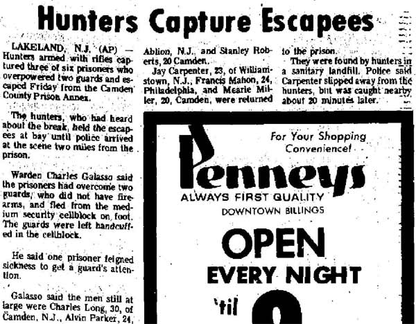 Billings, Montana Gazette, November 30, 1968 — Charles Galasso