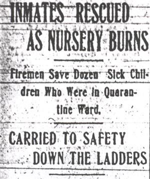 Camden Post-Telegram, December 11, 1914 — Inmates Rescued as Nursery Burns, part 1