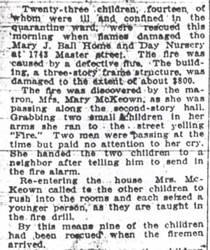 Camden Post-Telegram, December 11, 1914 — Inmates Rescued as Nursery Burns, part 2
