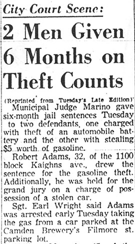 2 Men Given 6 Months on Theft Counts — Sgt. Earl Wright and Anthony Marino