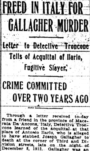 Camden Post-Telegram, December 11, 1914 — police news clipping, part 1