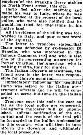 Camden Post-Telegram, December 11, 1914 — police news clipping, part 2