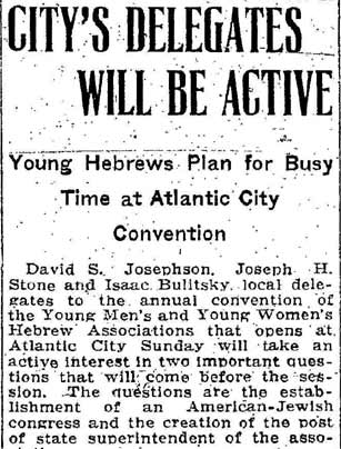 Trenton Times, September 3, 1915 — City's Delegates Will Be Active
