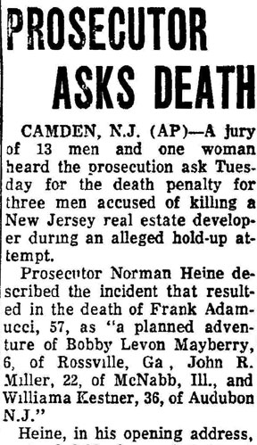 Gettysburg PA Times, January 26, 1966, column 1