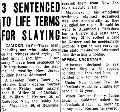 Gettysburg PA Times, March 1, 1966, column 1