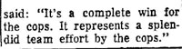 Gettysburg PA Times, March 1, 1966, final quote