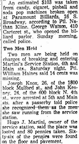 3 Businesses, Homes Looted On Weekend (continued), Camden Courier-Post, December 14, 1957