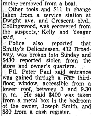 Cops Nab Two In Gas Station, Wilson Blvd. (continued), Camden Courier-Post, December 16, 1957