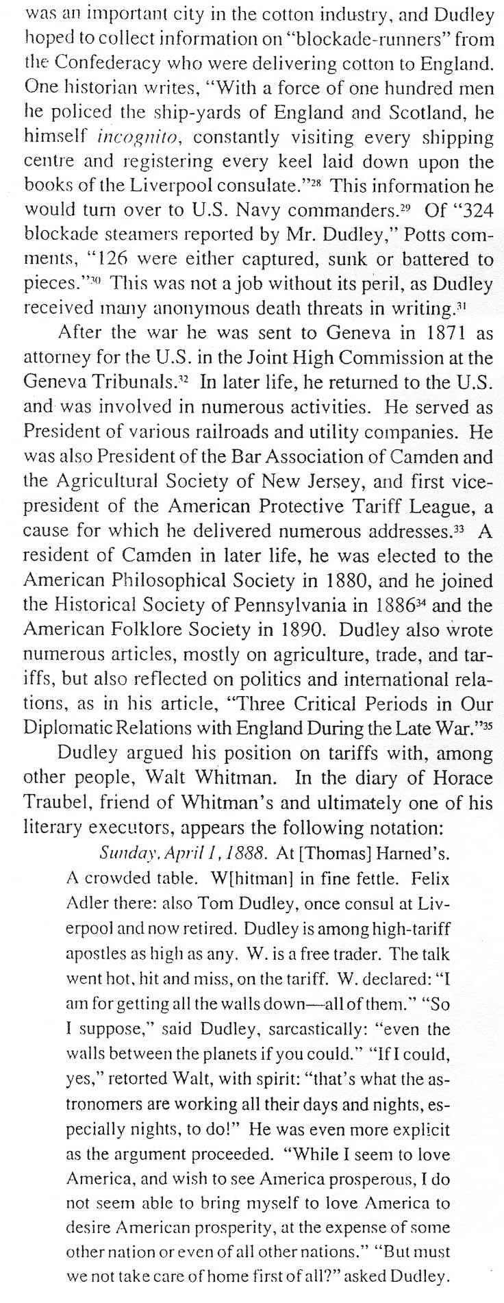 Biographical article on Thomas Haines Dudley, pages 2–3