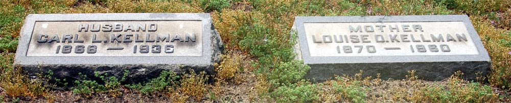 Close-up of the Kellman gravestone at Arlington Cemetery, Pennsauken, New Jersey