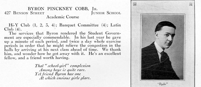 1923 Camden High School Purple & Gold Yearbook — Byron P. Cobb Jr.