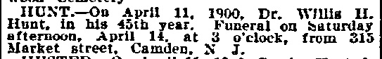 Philadelphia Inquirer, April 14, 1900