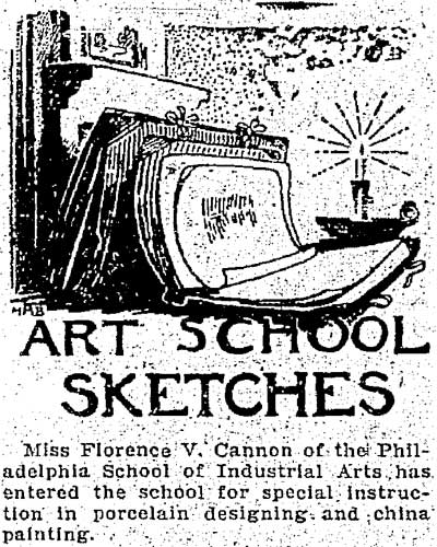 Art School Sketches — Trenton Sunday Times-Advertiser, October 13, 1907