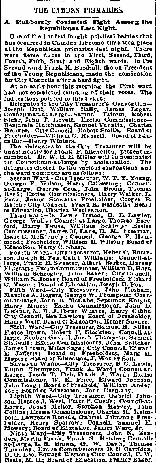 Philadelphia Inquirer, February 11, 1890