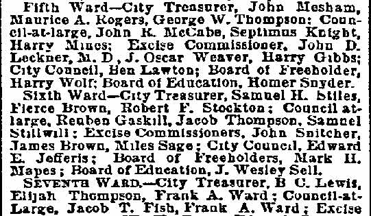 Philadelphia Inquirer, February 11, 1890 — The Camden Primaries (continued)