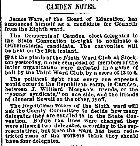 Camden Notes — Philadelphia Inquirer, September 4, 1889