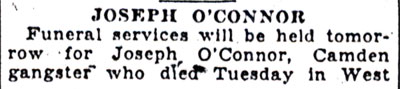 Camden Morning Post, November 28, 1930 — Joseph O'Connor obituary