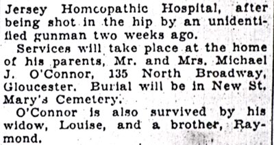 Camden Morning Post, November 28, 1930 — Joseph O'Connor obituary continued