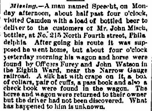 Philadelphia Inquirer July 19, 1879 — John A. Furey