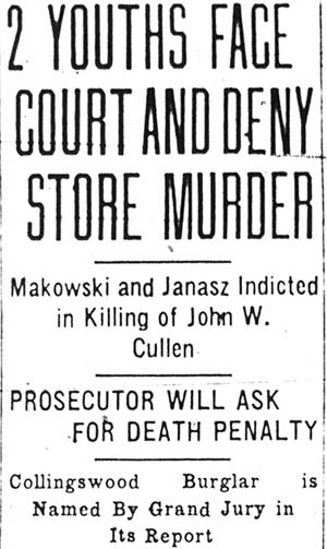 Camden Courier-Post, December 9, 1930 — 2 Youths Face Court And Deny Store Murder