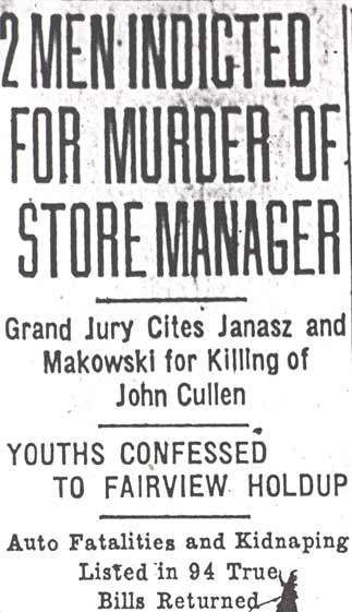 Camden Morning Post, December 9, 1930 — 2 Men Indicted for Murder of Store Manager