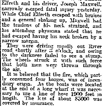 Fire Chief and Aides Hurled from Buggy — continued