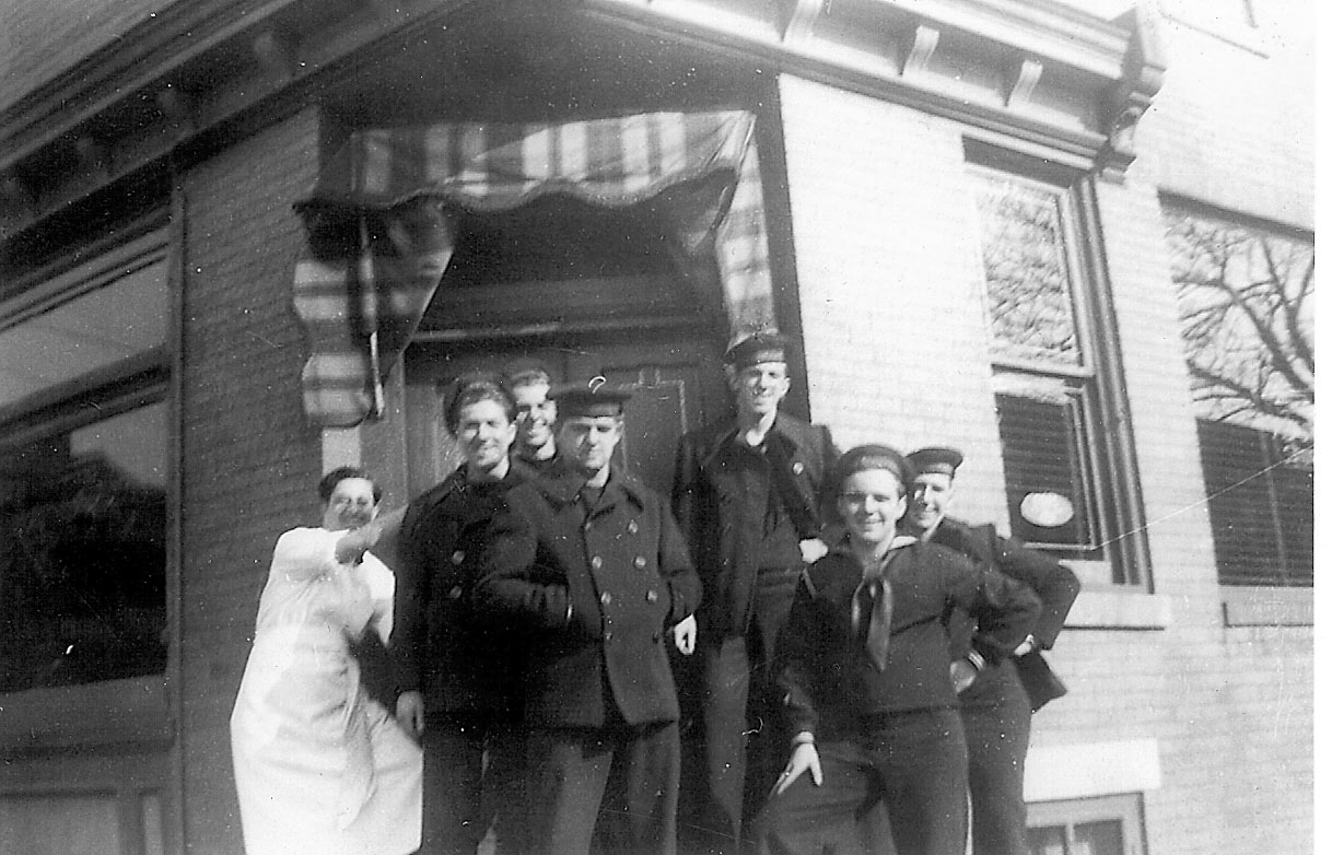 U.S. Navy personnel at LaMaina's Cafe, 1930s-1940s