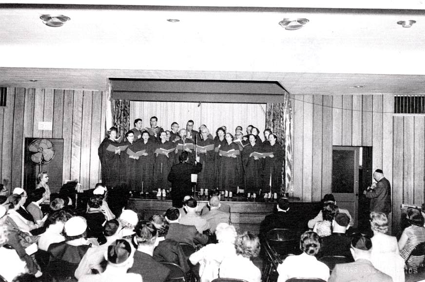 Beth El choir with Cantor Louis Herman, June 1958