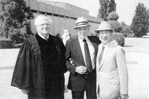 Cantor Louis Herman with Rabbi Kellman and Rabbi Kahn, 1980s