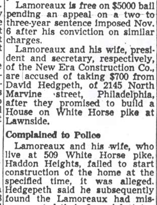Lamoreaux, Wife Named in Fraud Indictments (continued)