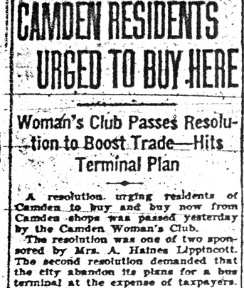 Camden Courier-Post, December 2, 1930 — Camden Residents Urged to Buy Here