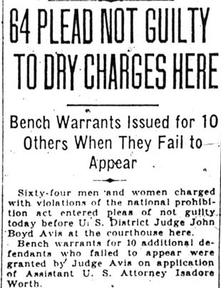 64 Plead Not Guilty to Dry Charges Here, Camden Courier-Post, December 1, 1930
